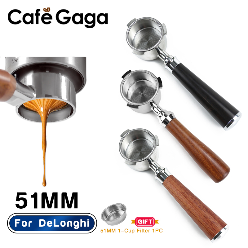 Delonghi Espresso Dedica 685 - Portafilter Kopi Tanpa Dasar 51mm untuk